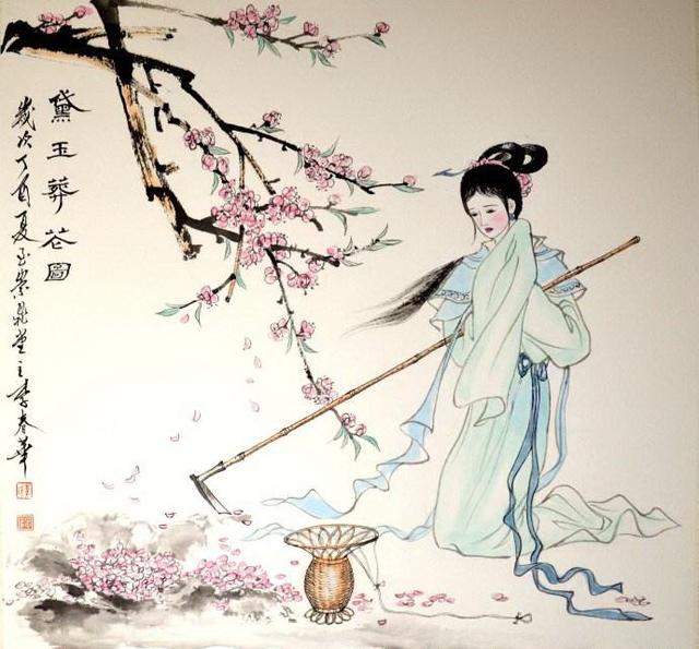 红楼梦原著中的黛玉和宝钗扑蝶,黛玉葬花对红楼梦有什么暗示