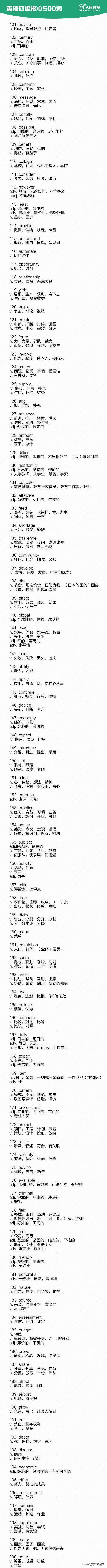 1000个四六级核心词汇汇总，瞬间让你的词汇量爆棚！