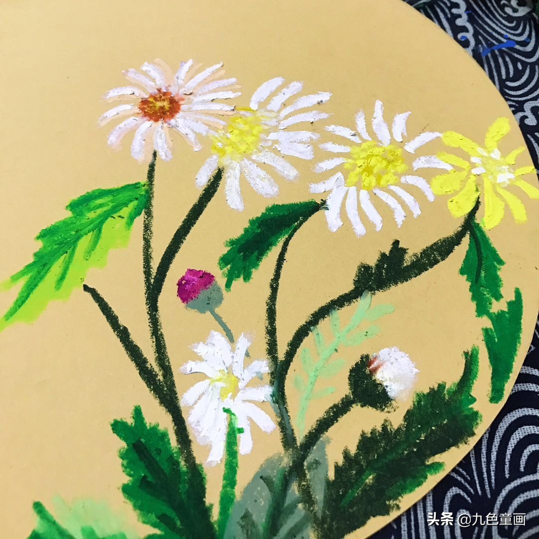 蜡笔油画棒绘画作品,少儿油画棒画法