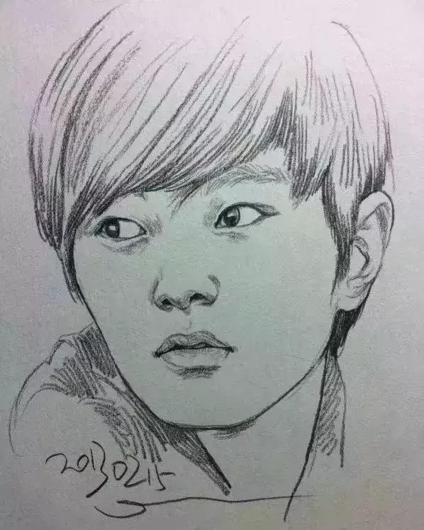 速写看一眼画一笔,用速写的方法画肖像画