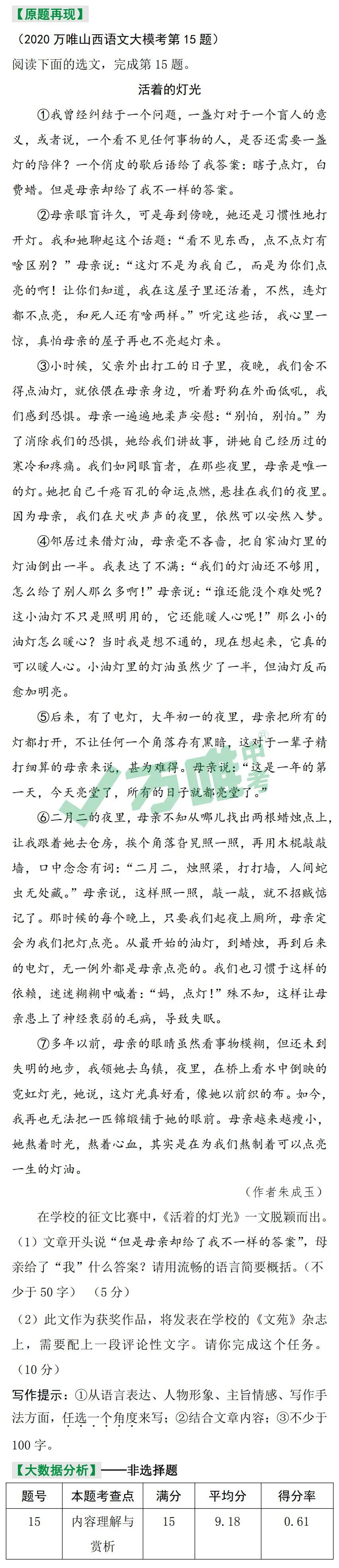 山西万唯原创模拟卷答案,万唯真题视频课