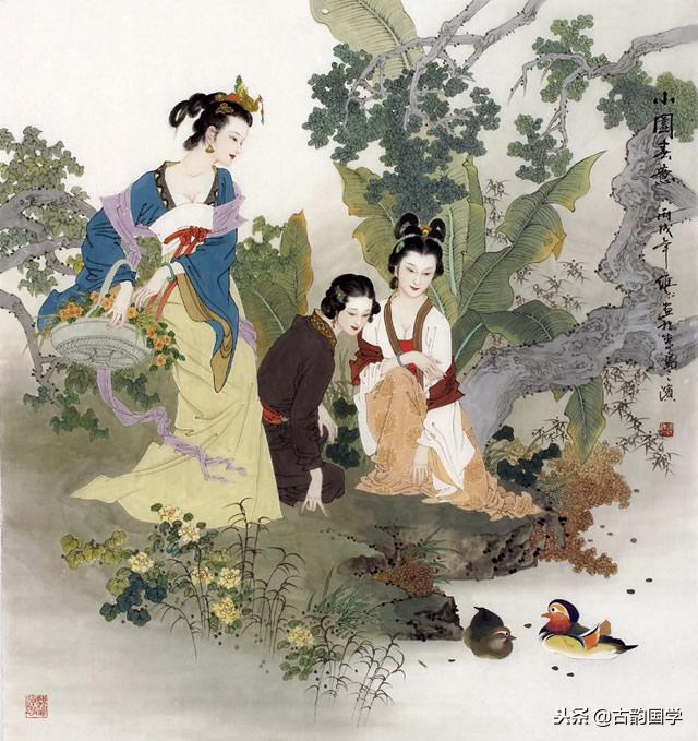 中国古典百美诗画（上）：一位佳丽一首古诗，可谓赏心悦目，收藏