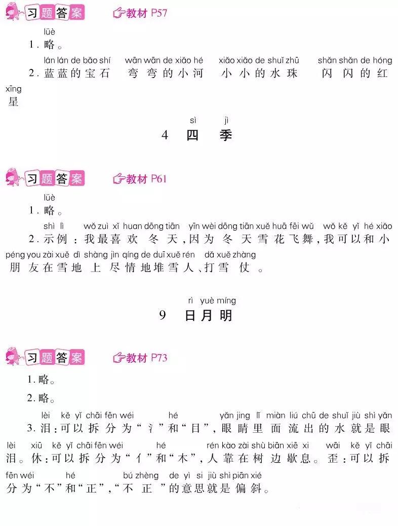 三年级下册语文18课课后习题答案,六年级语文部编版复习练习题