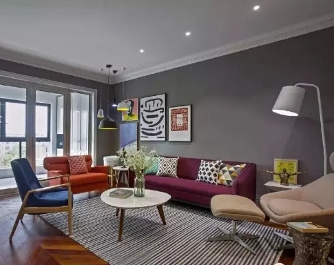 墙面颜色和柜子颜色如何搭配,墙面颜色太空灰配什么颜色沙发