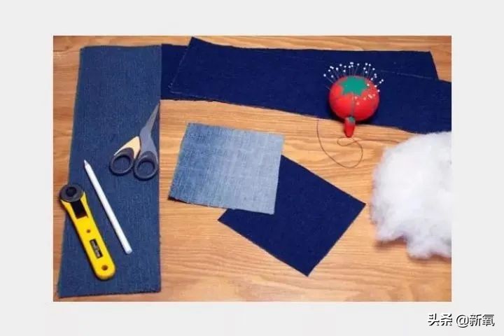 0元改造废旧牛仔裤,旧牛仔裤改造多功能收纳篮的教程