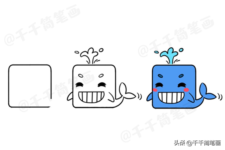 100个动物简笔画老虎,用圆形画各种小动物简笔画