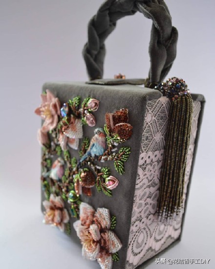 珠绣刺绣图案,像十字绣一样的珠绣