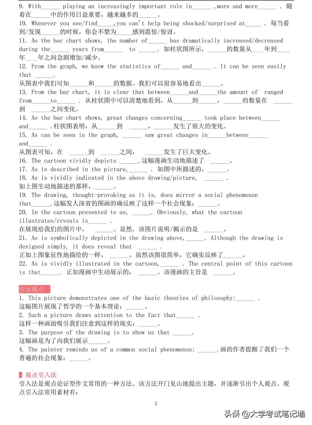 四六级写作万能模板,四六级写作万能模板石雷鹏