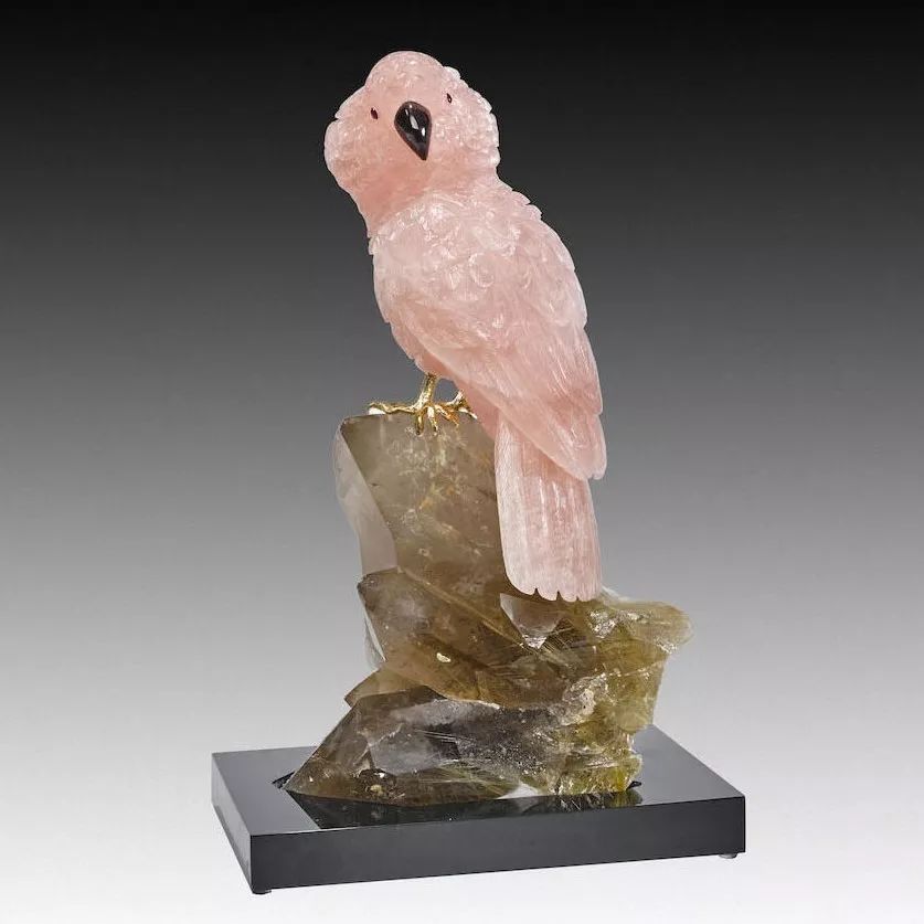 18K金高脚杯，钻石耳机，精湛珠宝艺术品，水晶奔马鹦鹉最神气