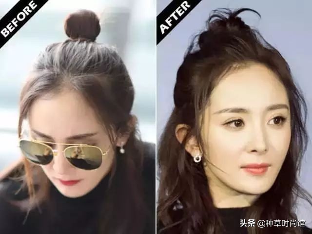 花瓣丸子头学生党蓬松,古风丸子头前额花瓣头饰