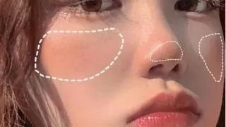 泫雅重腮红妆容,泫雅同款鬼马亮片妆