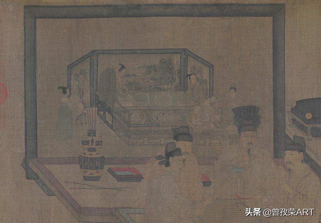 国画文人桌子上面有什么,国画为什么远大近小