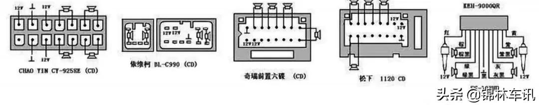 五菱车载收音机改家用接线方法,车载收音机aux接口接线图解