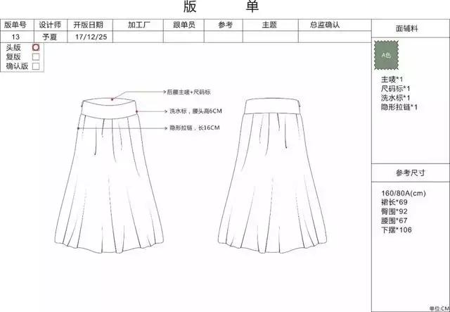 服装设计师必看：商业公司里的服装设计版单是怎样的？（收藏贴）