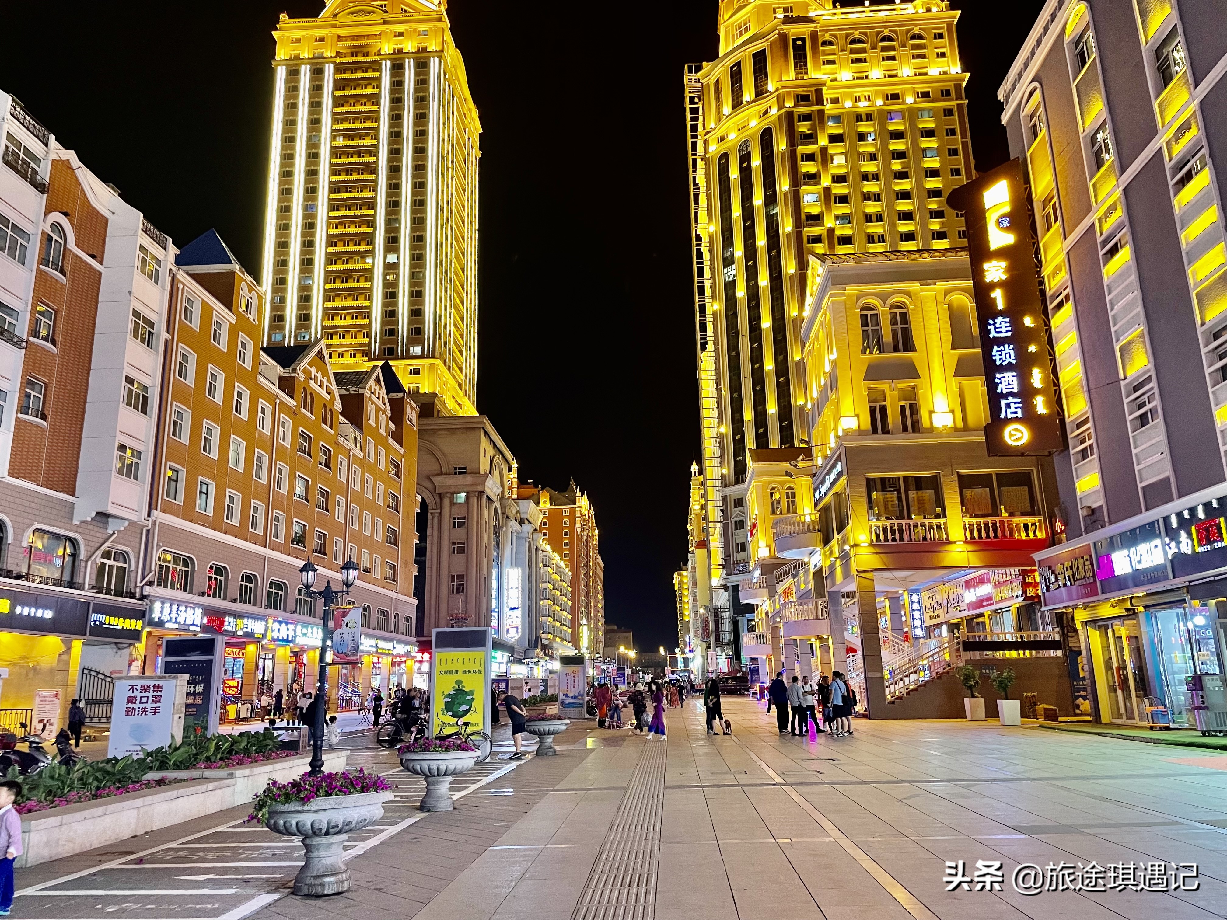 满洲里必去俄罗斯餐厅,满洲里中苏金街夜景