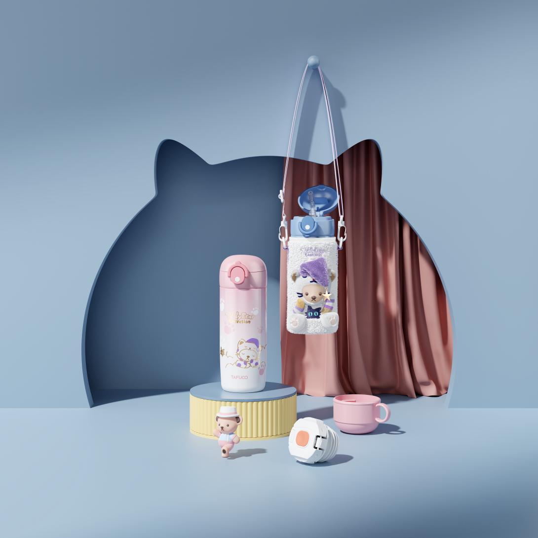 泰福高保温饭盒泰迪,泰迪联名保温杯