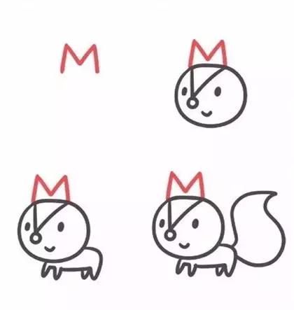 26个字母趣味简笔画动物,26个英文字母趣味简笔画