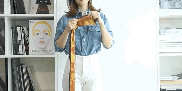 丝巾的各种系法花式视频,丝巾的花式穿法