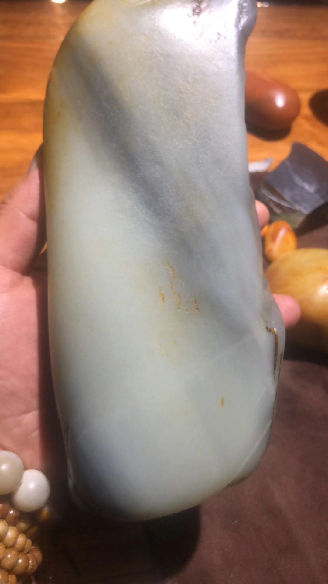 籽料青花手镯有裂,籽料碧玉手镯发干