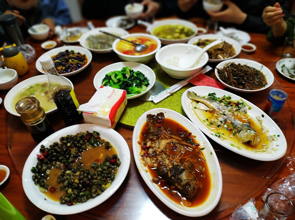 三门花桥镇红旗农家乐园午餐~非常有特色的一桌农家菜