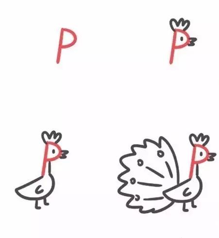 26个字母趣味简笔画完整版,字母简笔画26个字母简单又好看