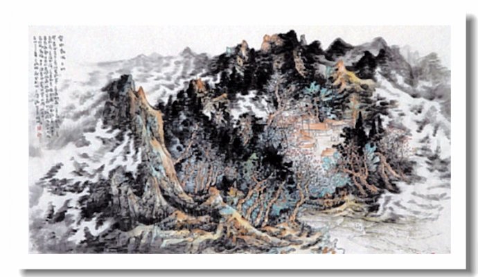 李向鸿山水画精品欣赏,李雁飞写意山水画