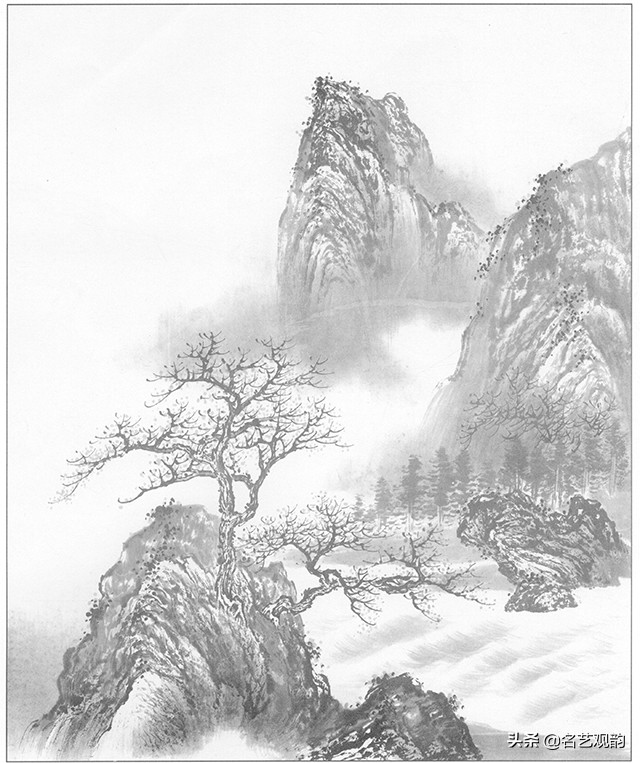 国画山水画作品欣赏简单,山水画稿大全集写意