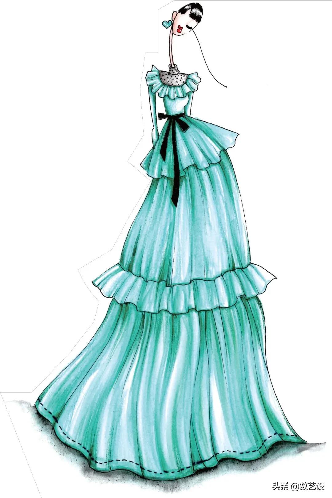 时装画如何构图,时装画手绘表现技法书