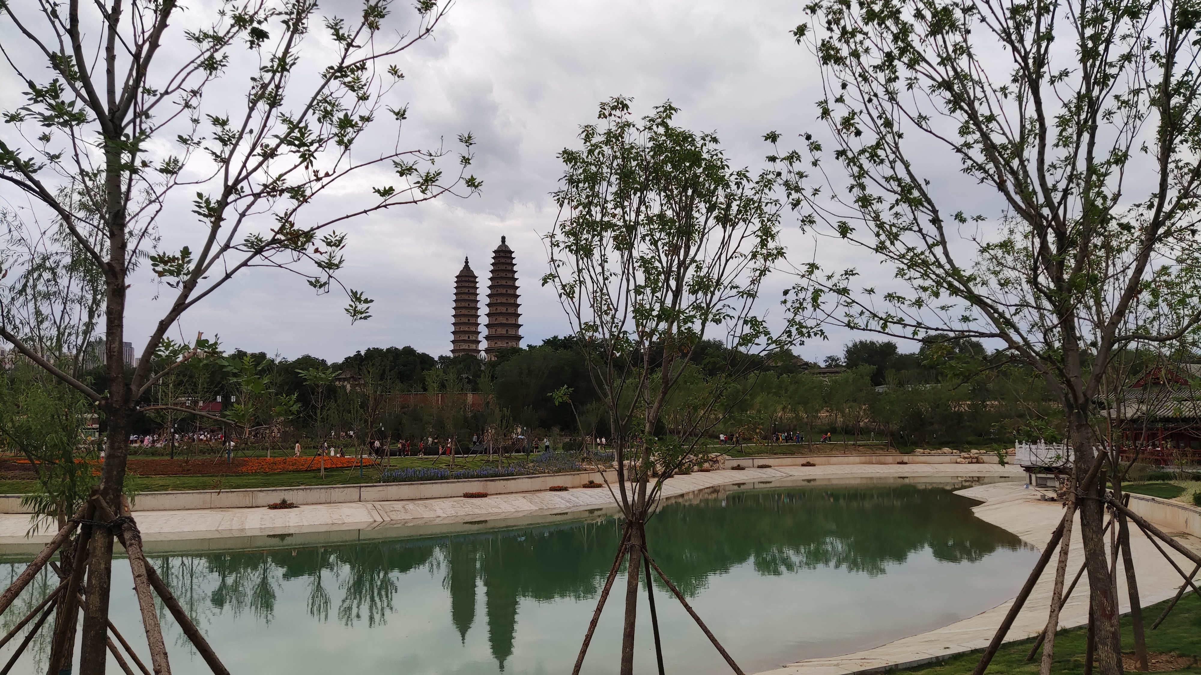 太原双塔公园游览图,太原双塔附近玩的地方