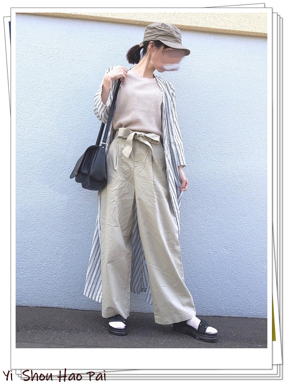 优衣库穿搭夏季女生阔腿裤,优衣库窄版阔腿纯棉女裤