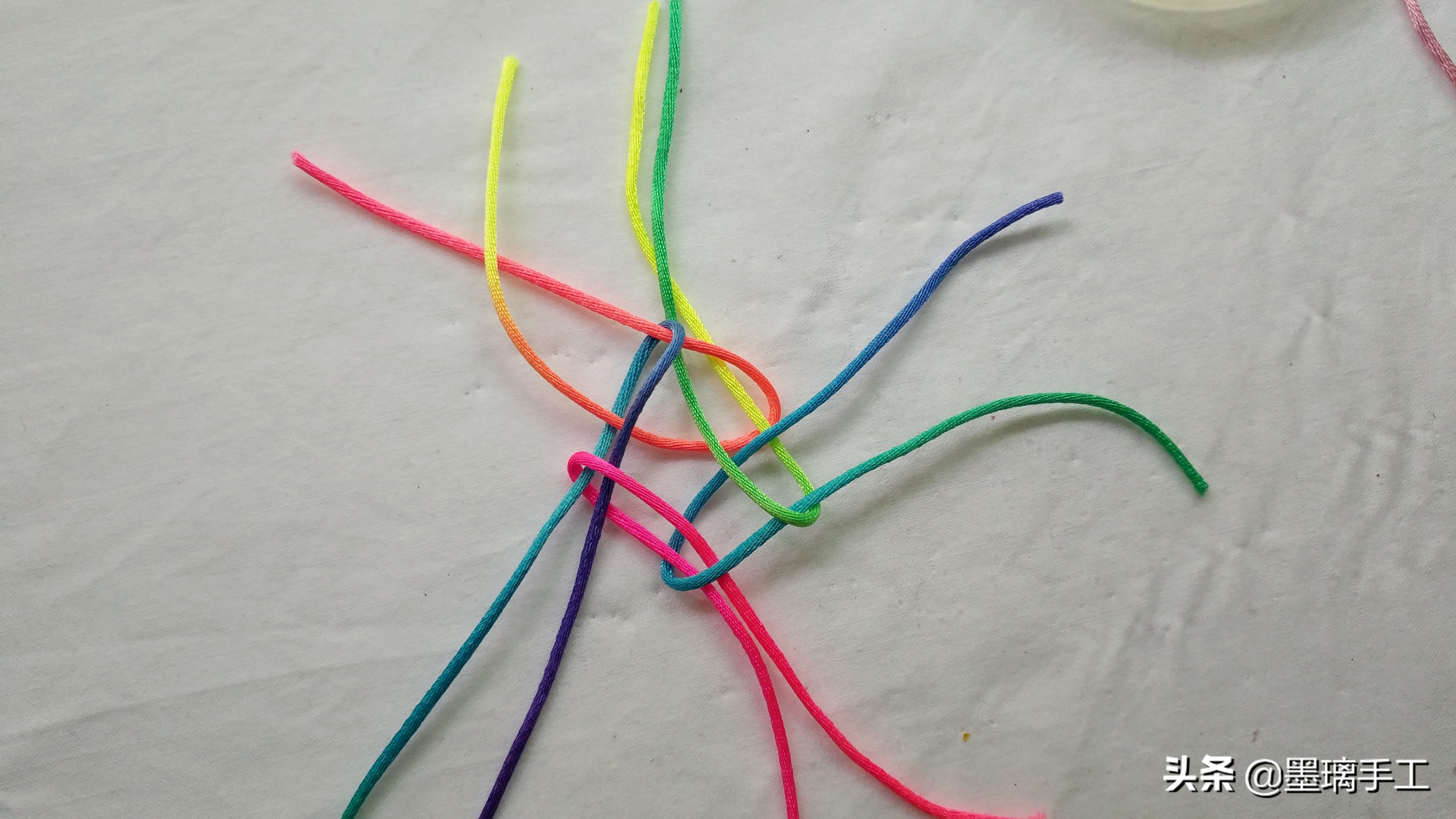手工编绳大挂饰教程,手工编绳立体花朵挂毯视频教程