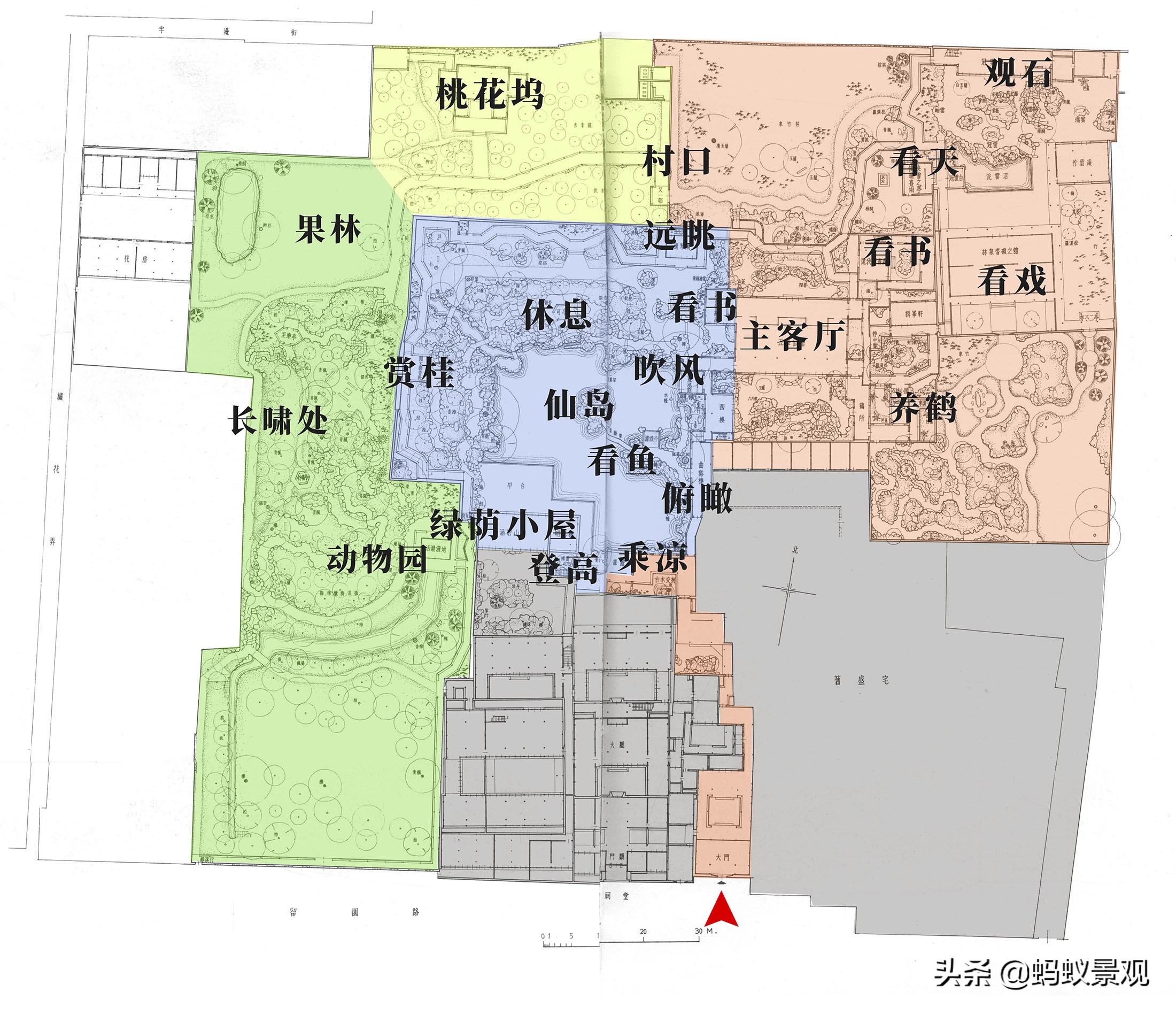 留园建筑布局照片,留园建筑景观内容