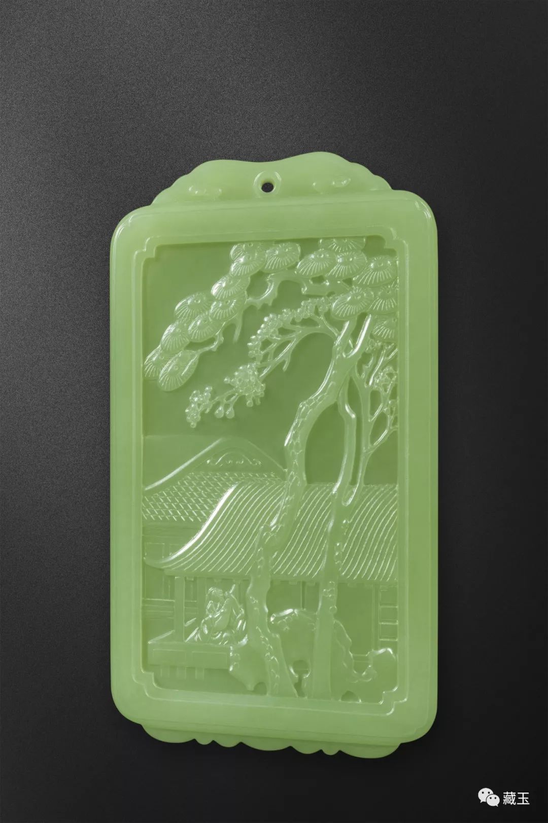 和田玉牌上的闲情幽曲