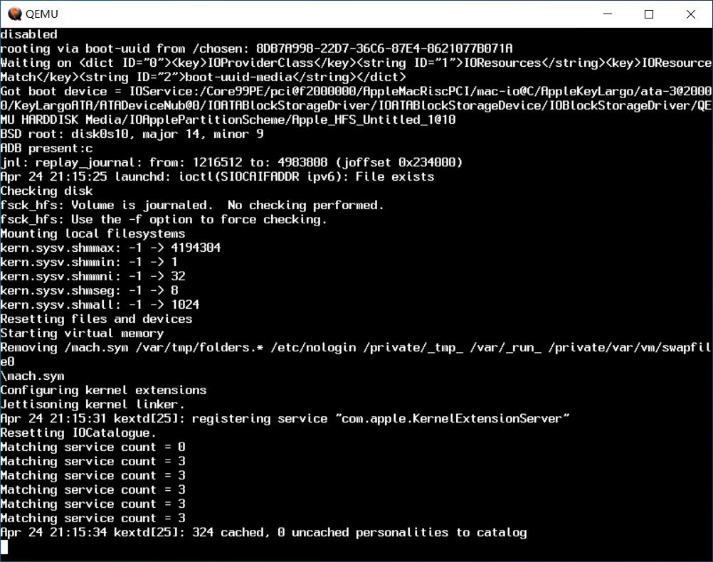 QEMU安装MacOSX10.4.6PowerPC步骤