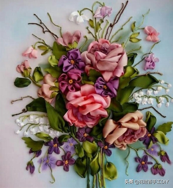 丝带绣的立体绣法,丝带绣的各种绣法视频