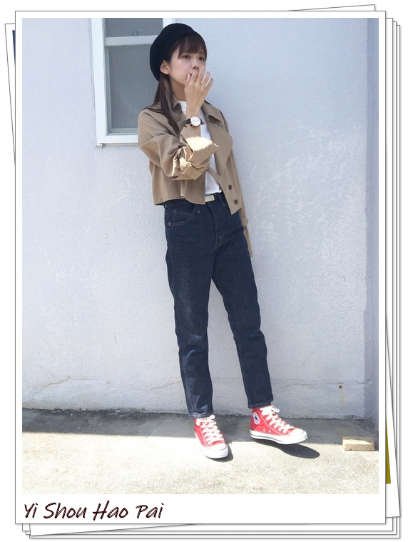 红色匡威鞋怎么搭配好看,红色匡威穿搭经典款