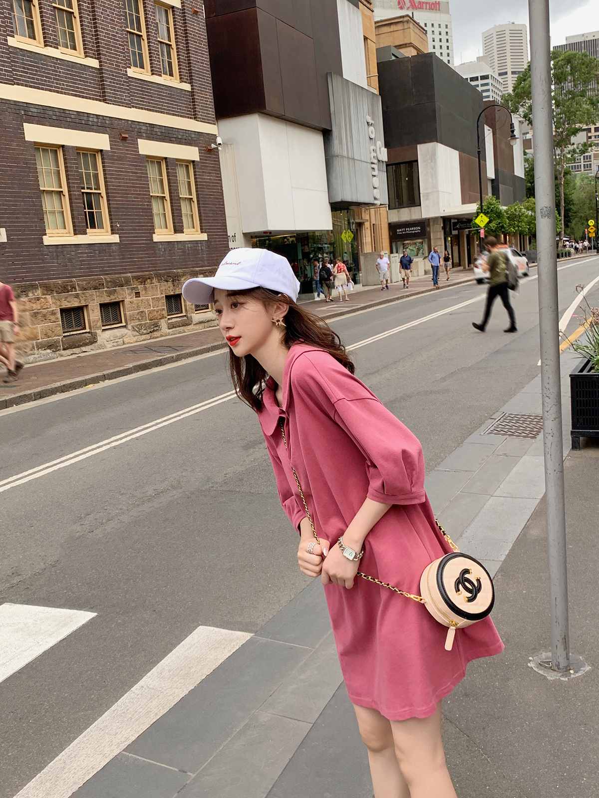 娃娃领连衣裙搭配什么鞋,LEDIN娃娃领连衣裙