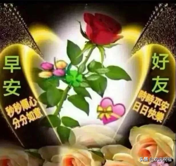 清晨的第一缕阳光早上好图片,清晨最美的祝福问候语图片大全