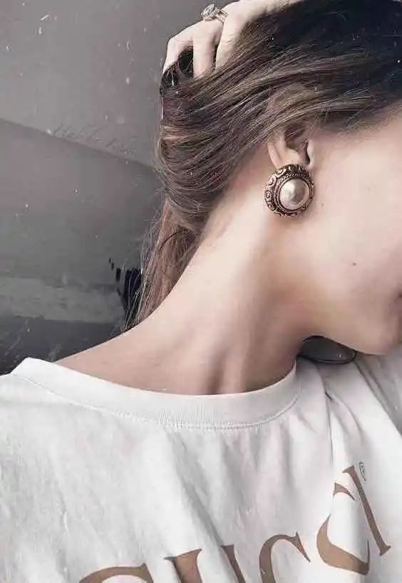 VintageChanel中古琉璃饰品,中古香奈儿双c项链