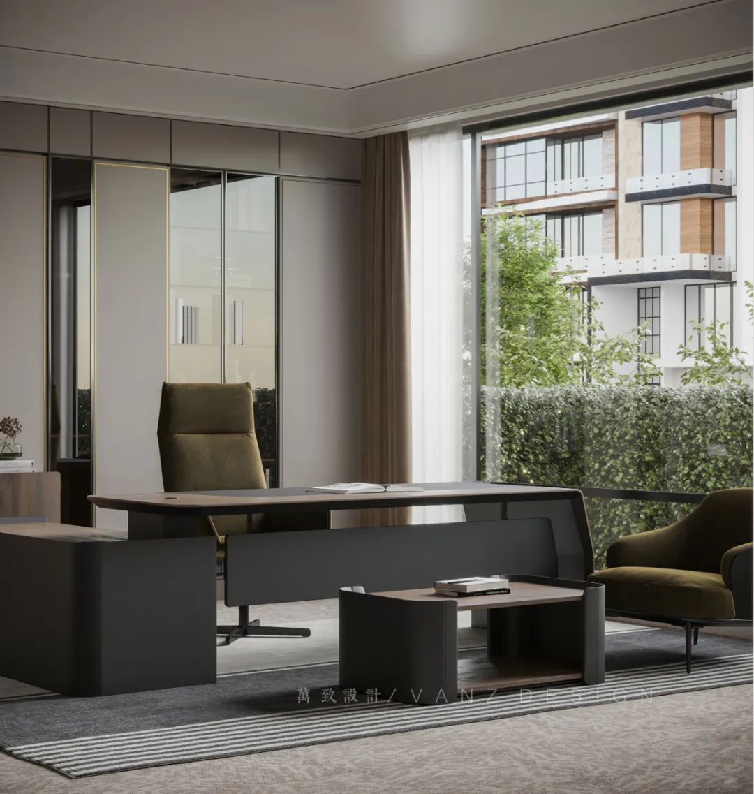 董事长办公室落地窗装修效果图,5000平方董事长办公室装修