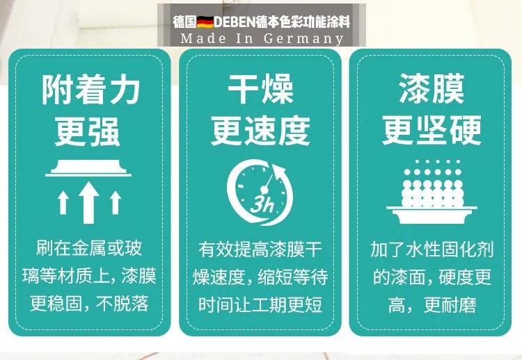 德国DEBEN德本高硬度抗菌纳米瓷釉漆是一款高性能色彩功能涂料