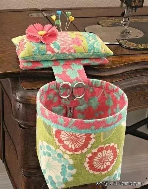 布艺挂兜墙挂式收纳袋欧式,布艺棉麻防水三层挂式收纳袋