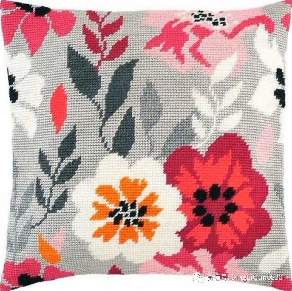绣好的十字绣抱枕,十字绣新款圆形抱枕图案大全