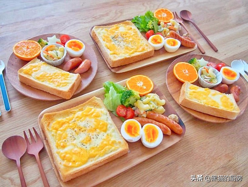 日本早晨给孩子准备简单的早餐,晒妈妈做的早餐