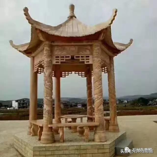 屋顶凉亭造型图片,仿木凉亭造型精美