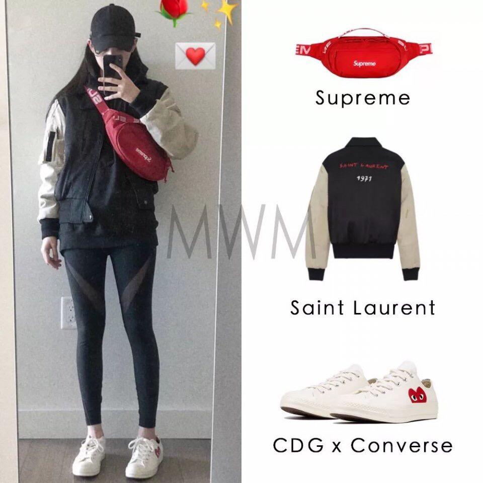 匡威欧阳娜娜同款黑红高帮,匡威最潮穿搭