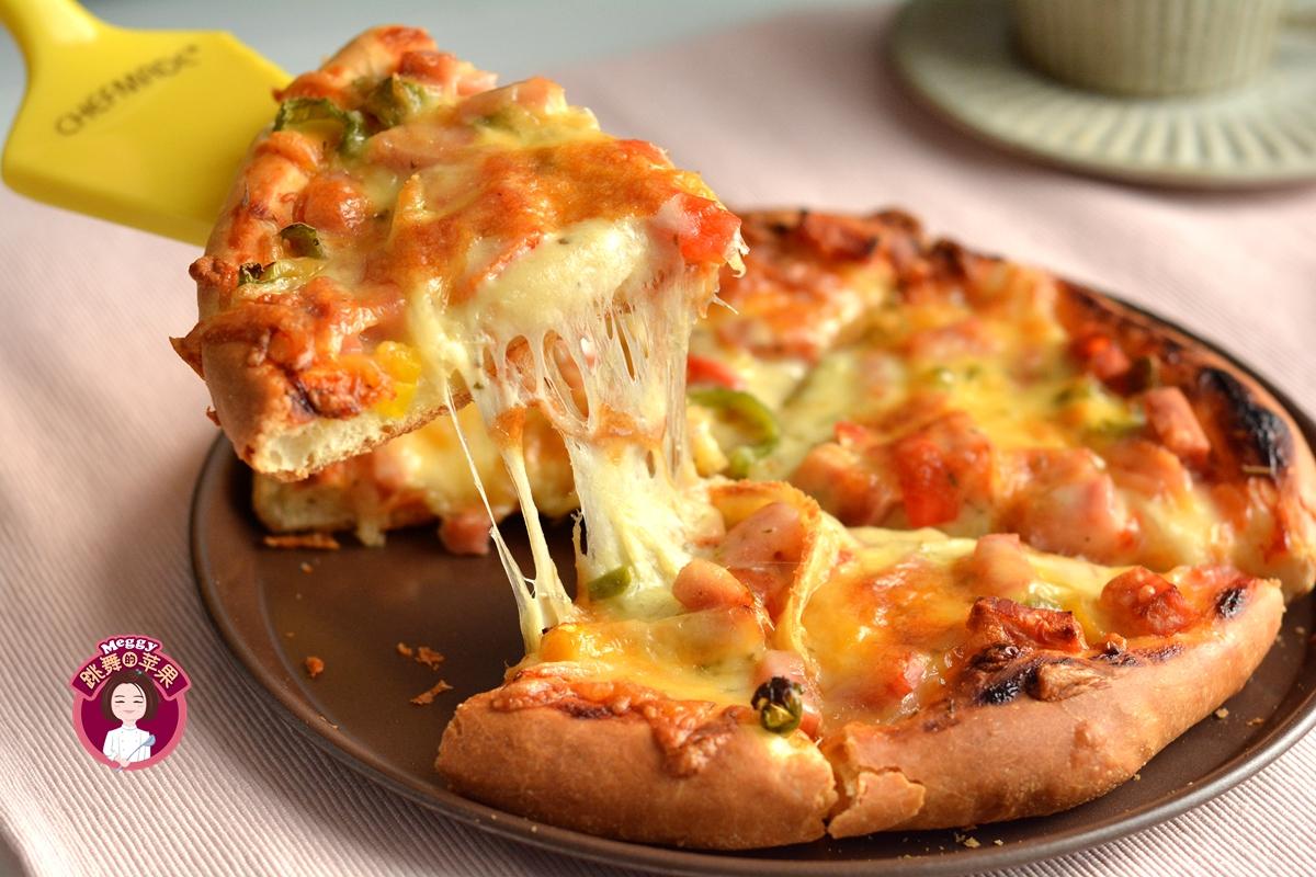 自己在家做的披萨饼怎么做,披萨皮饼底怎么在家做免揉