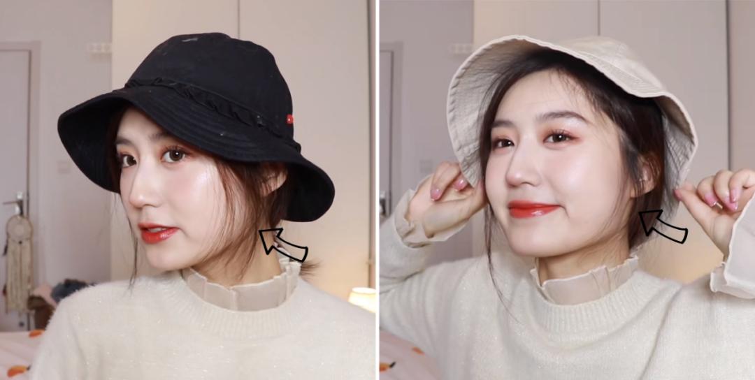 棒球帽白色和黑色帽子哪个显脸小,帽子大头围大脸显脸小