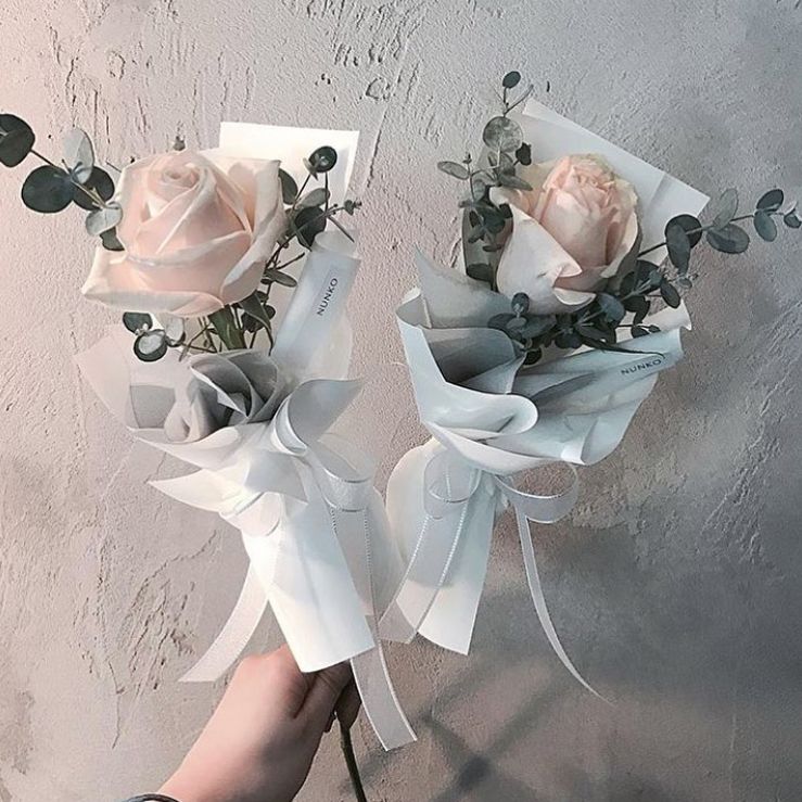 单支花束图片送女朋友,单支玫瑰花束怎么包装赶紧学起来