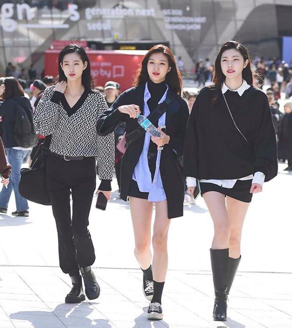 韩国小姐姐格子外套穿搭,韩国女童春装